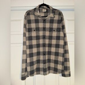 Faherty Black and Cream Buffalo Plaid Button-Down Shirt